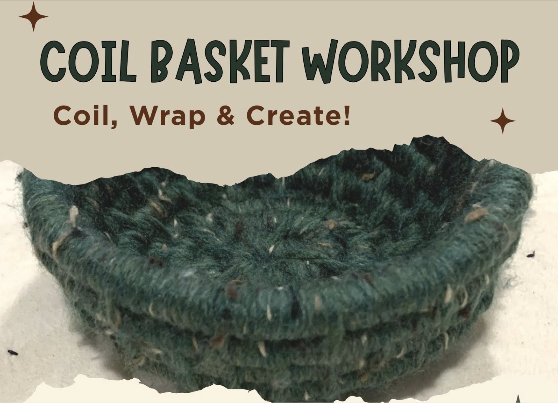 teal coil yarn basket